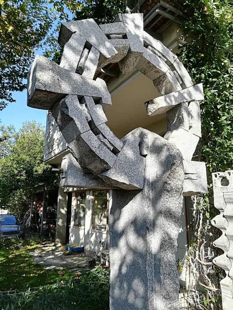 Original Figurative Geometric Sculpture by Ognyan Chitakov
