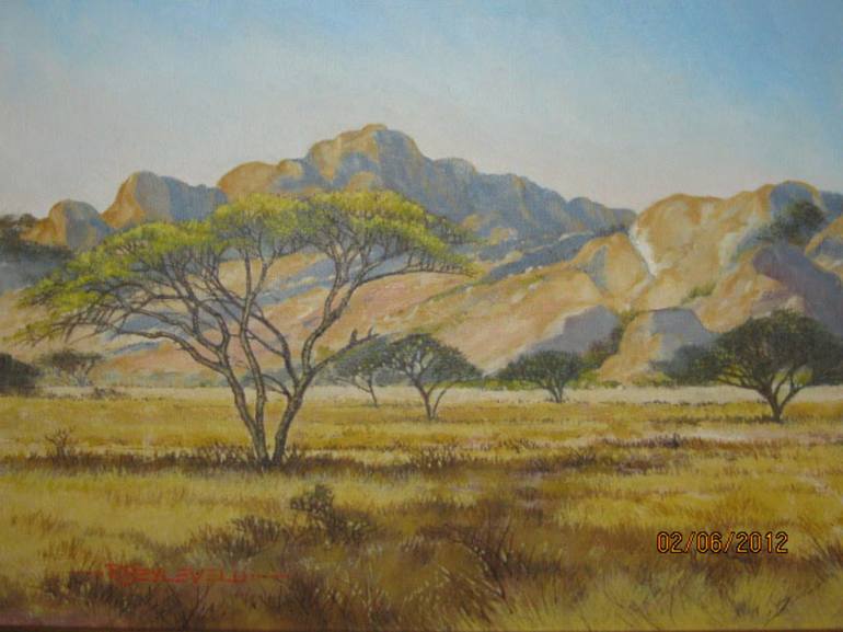Bushveld Landscape ヤコブ・ヘンドリック・ピアニフ（ピアネフ） Jacobus Hendrik Pierneef 手描き油絵複製画  模写 レプリカ 直売安い