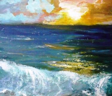 Print of Abstract Seascape Paintings by Suzette Bartlett