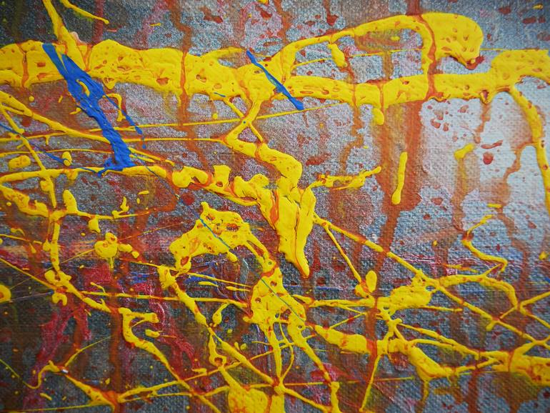 Original Abstract Expressionism Abstract Painting by Veronika Voloshyn