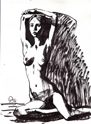 Print of Women Drawings by Oleg Omelchenko