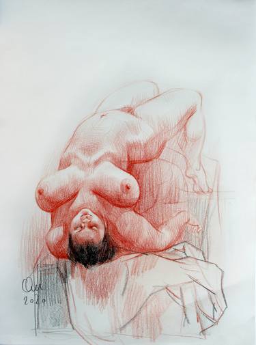 Print of Figurative Nude Drawings by Oleg Omelchenko
