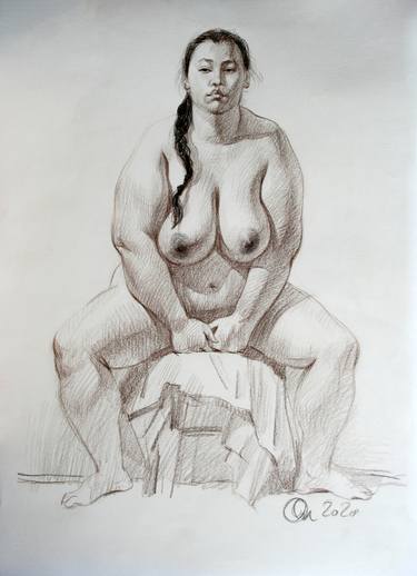 Print of Illustration Nude Drawings by Oleg Omelchenko
