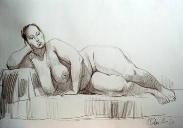 Print of Figurative Nude Drawings by Oleg Omelchenko