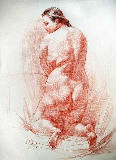 Print of Figurative Nude Drawings by Oleg Omelchenko