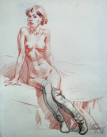 Print of Figurative Nude Drawings by Oleg Omelchenko