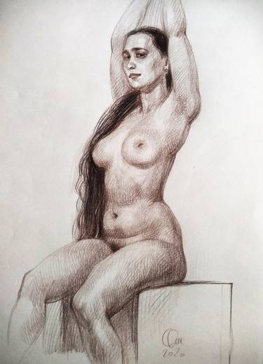 Print of Figurative Nude Drawings by Oleg Omelchenko