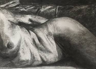 Original Expressionism Nude Drawing by Angelika Janke