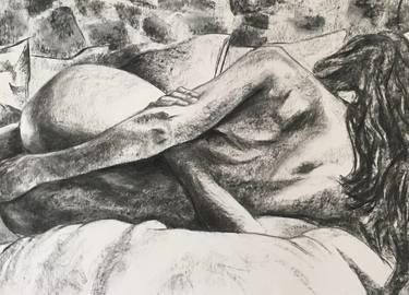 Original Figurative Nude Drawings by Angelika Janke