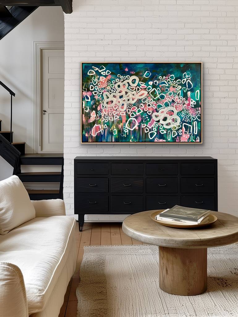 Original Abstract Expressionism Abstract Painting by Lou Sheldon
