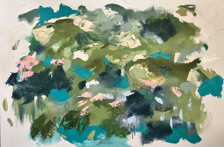 Original Abstract Expressionism Abstract Painting by Lou Sheldon