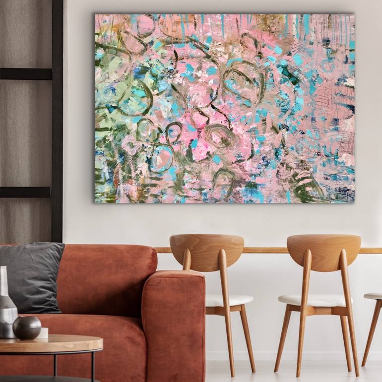 Original Abstract Expressionism Abstract Painting by Lou Sheldon