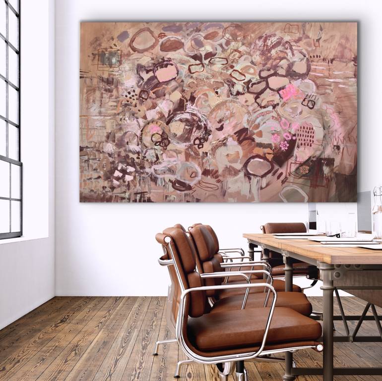 Original Abstract Expressionism Abstract Painting by Lou Sheldon