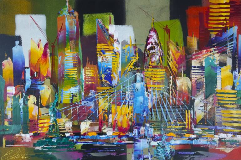 Print of Abstract Expressionism Cities Paintings by Eraclis Aristidou