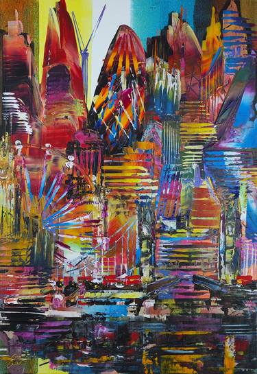 Print of Abstract Expressionism Cities Paintings by Eraclis Aristidou