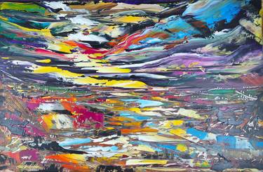 Original Abstract Expressionism Landscape Paintings by Eraclis Aristidou