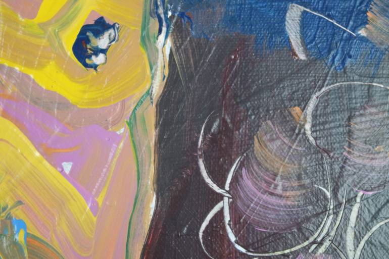 Original Abstract Expressionism Nude Painting by Eraclis Aristidou