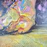 Close up views of texture and thick paint