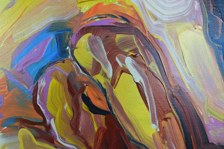 Original Abstract Expressionism Nude Painting by Eraclis Aristidou
