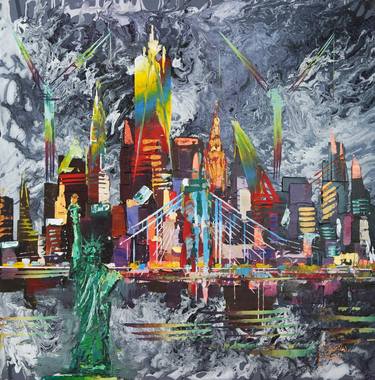 Print of Abstract Expressionism Cities Paintings by Eraclis Aristidou