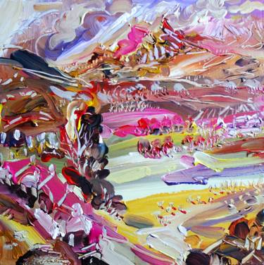 Original Abstract Expressionism Landscape Paintings by Eraclis Aristidou