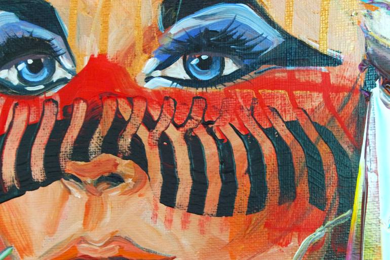 Original Abstract Expressionism Fashion Painting by Eraclis Aristidou