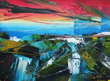 Original Color Field Painting Landscape Paintings by Eraclis Aristidou