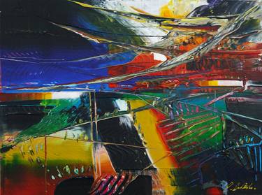 Original Color Field Painting Landscape Paintings by Eraclis Aristidou