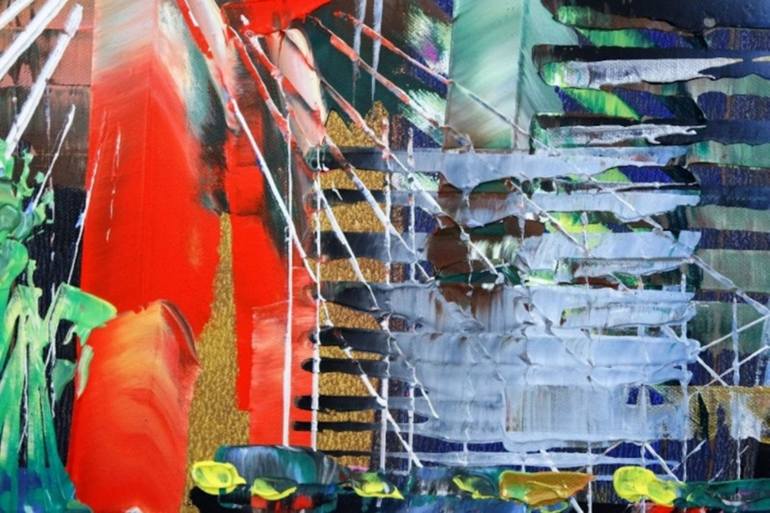 Original Abstract Expressionism Architecture Painting by Eraclis Aristidou