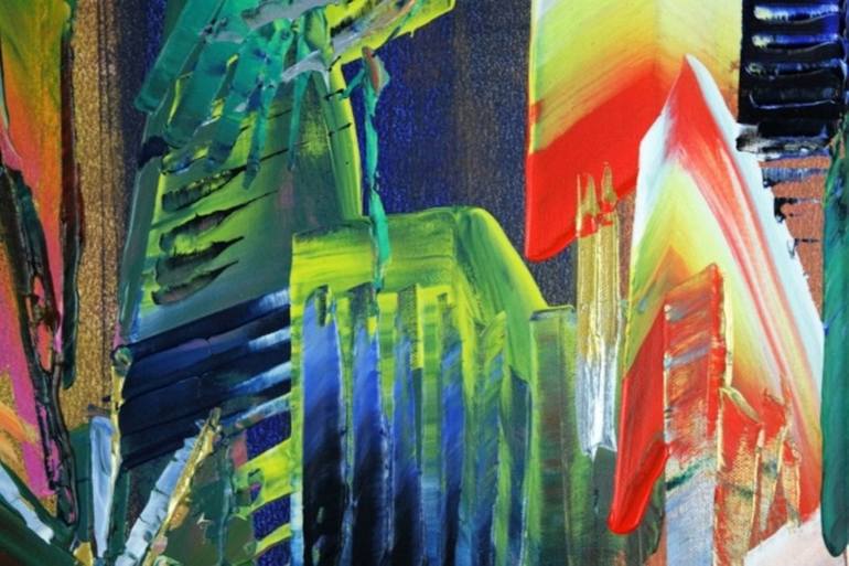 Original Abstract Expressionism Architecture Painting by Eraclis Aristidou