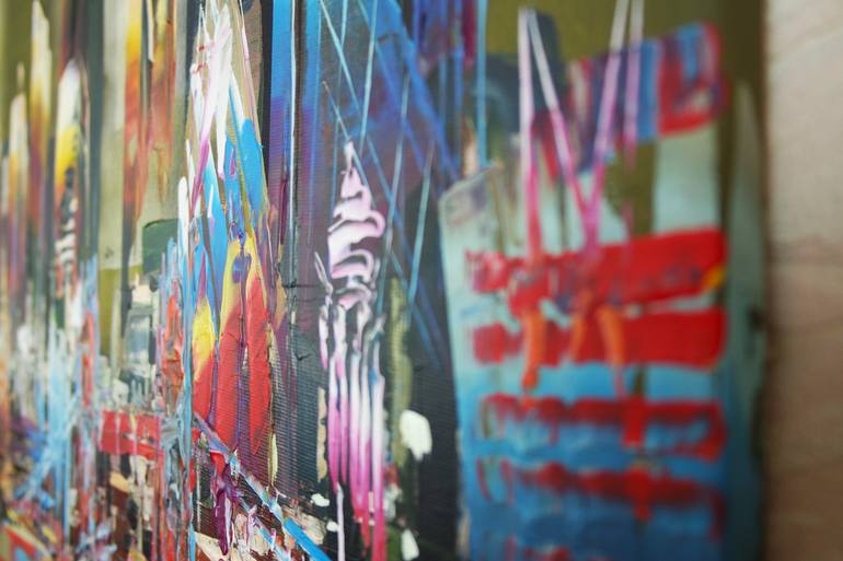 Original Abstract Expressionism Architecture Painting by Eraclis Aristidou