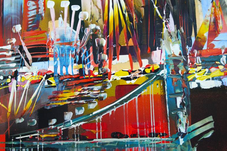 Original Abstract Architecture Painting by Eraclis Aristidou