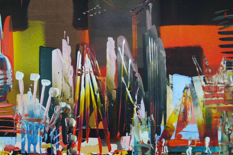 Original Abstract Architecture Painting by Eraclis Aristidou