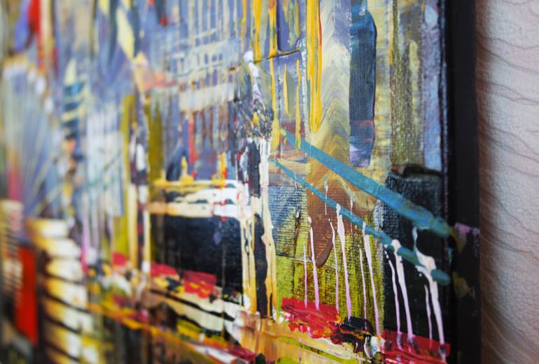 Original Abstract Expressionism Architecture Painting by Eraclis Aristidou