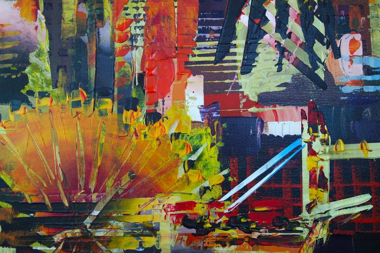 Original Abstract Expressionism Architecture Painting by Eraclis Aristidou