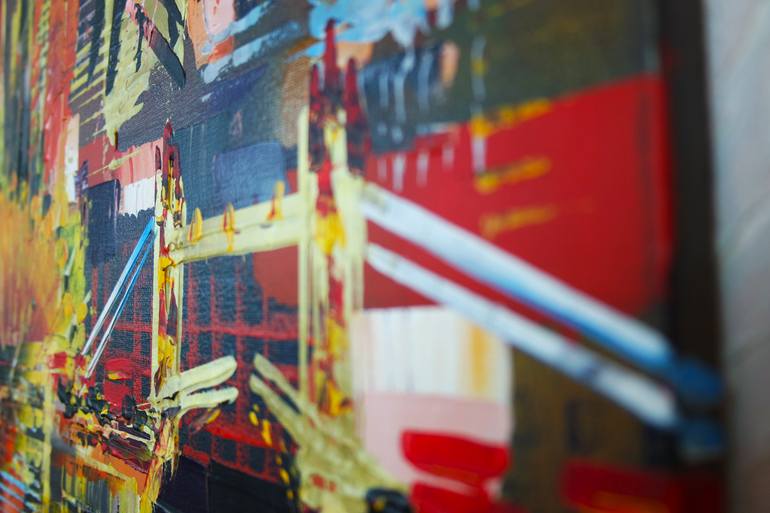 Original Abstract Expressionism Architecture Painting by Eraclis Aristidou