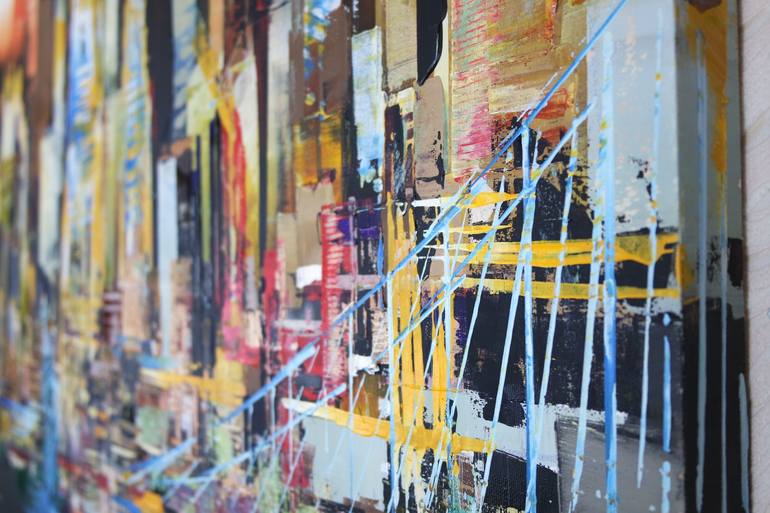 Original Abstract Cities Painting by Eraclis Aristidou