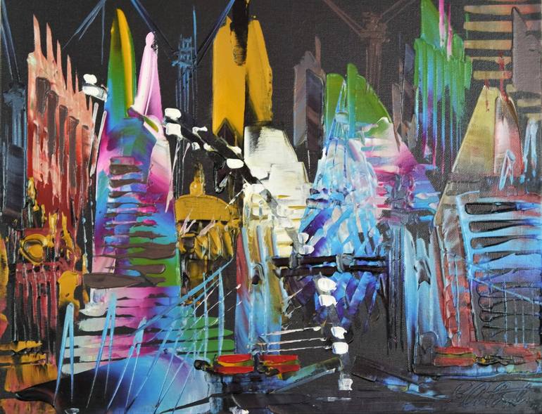 Original Expressionism Architecture Paintings by Eraclis Aristidou