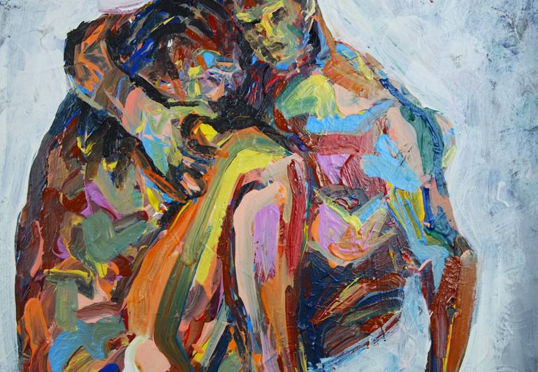 Original Figurative Love Painting by Eraclis Aristidou