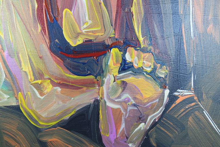 Original Figurative Nude Painting by Eraclis Aristidou