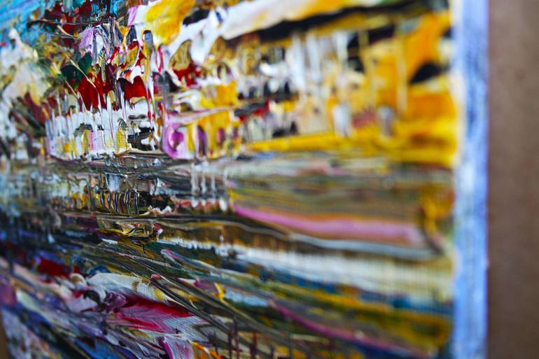 Original Abstract Expressionism Beach Painting by Eraclis Aristidou