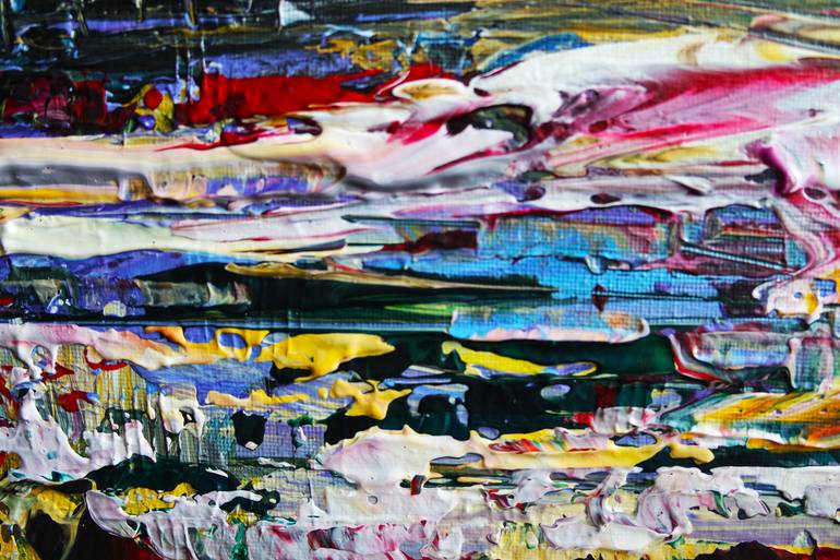 Original Abstract Expressionism Beach Painting by Eraclis Aristidou