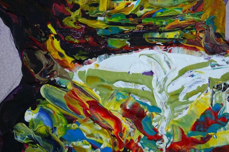 Original Abstract Children Painting by Eraclis Aristidou