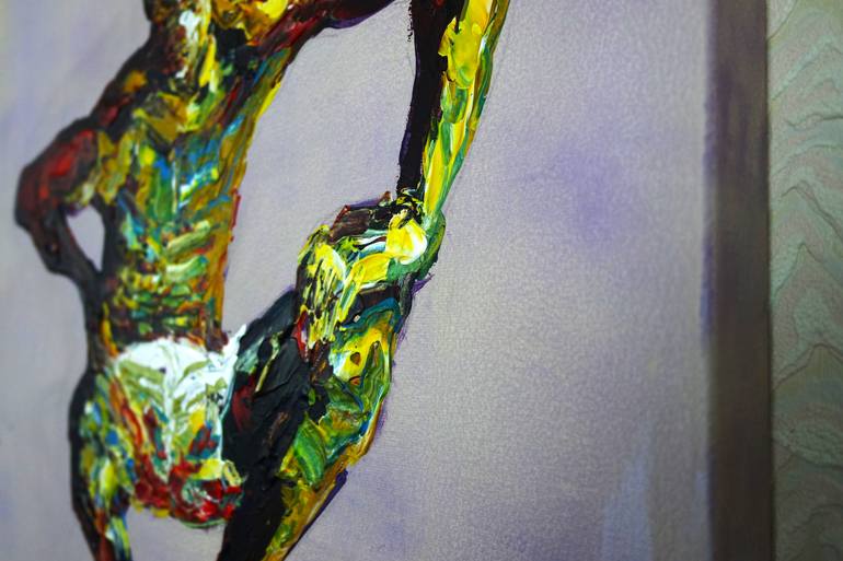 Original Abstract Children Painting by Eraclis Aristidou