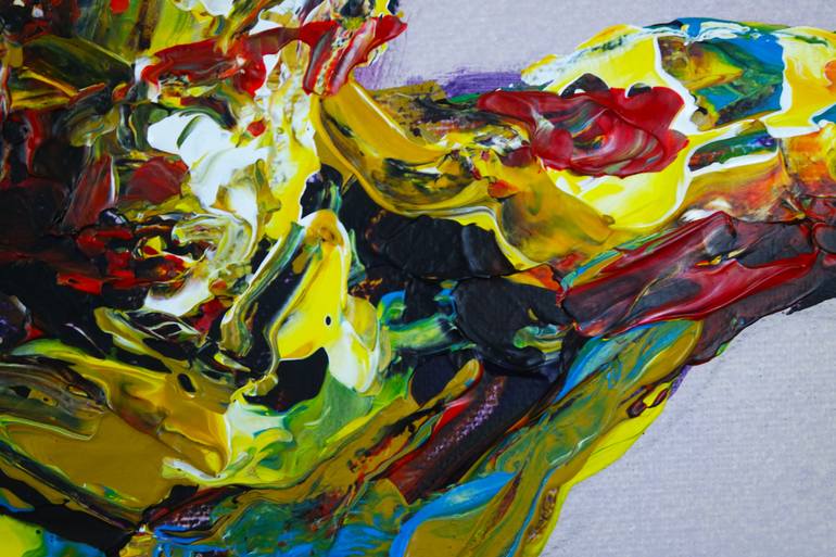 Original Abstract Children Painting by Eraclis Aristidou