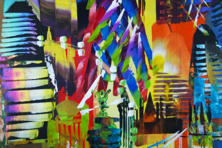 Original Modernism Cities Painting by Eraclis Aristidou