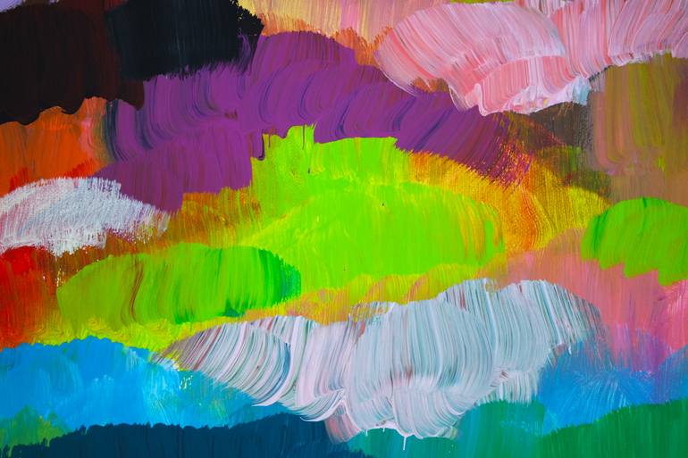 Original Abstract Expressionism Landscape Painting by Eraclis Aristidou