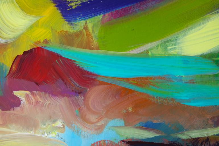 Original Abstract Expressionism Landscape Painting by Eraclis Aristidou