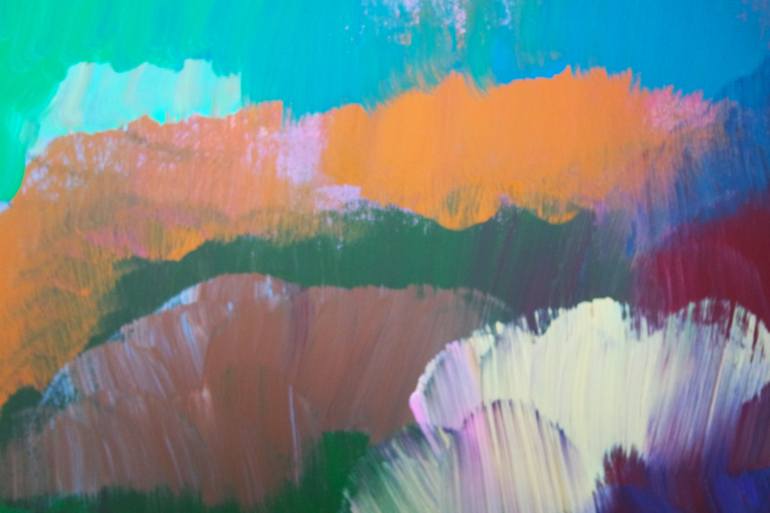 Original Abstract Expressionism Landscape Painting by Eraclis Aristidou