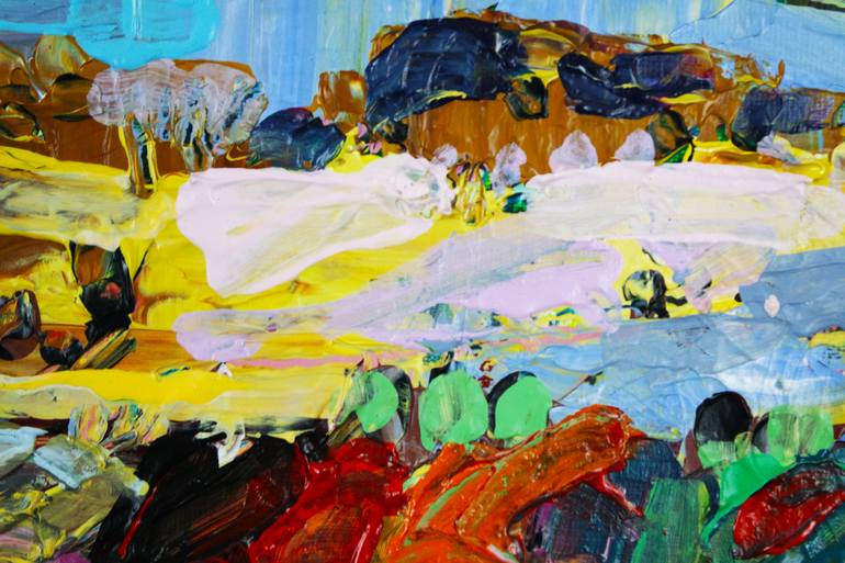 Original Abstract Expressionism Landscape Painting by Eraclis Aristidou